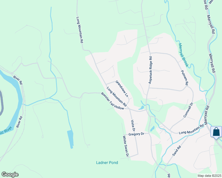 map of restaurants, bars, coffee shops, grocery stores, and more near 96 Long Mountain Road in New Milford