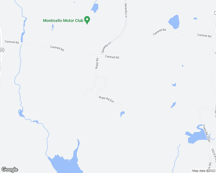 map of restaurants, bars, coffee shops, grocery stores, and more near 29 Rupp Road Extension in Monticello