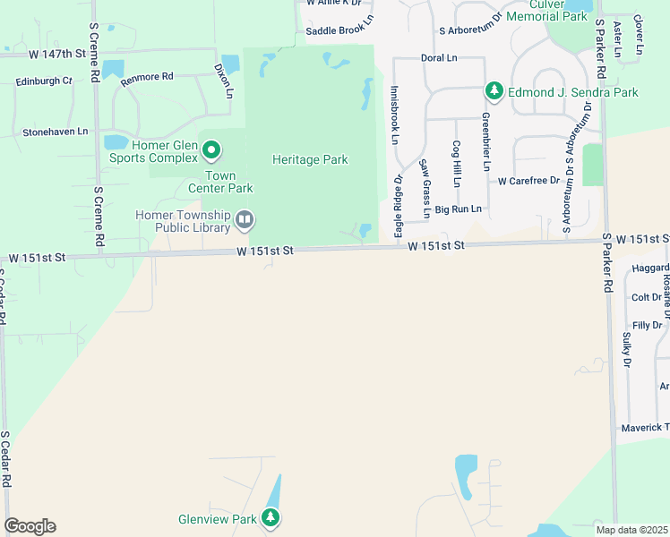 map of restaurants, bars, coffee shops, grocery stores, and more near in Homer Glen