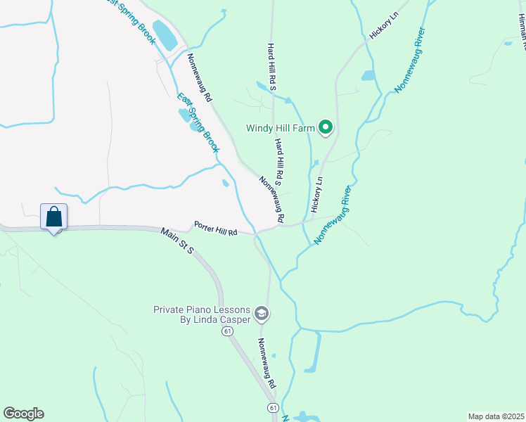map of restaurants, bars, coffee shops, grocery stores, and more near 500 Nonnewaug Road in Bethlehem