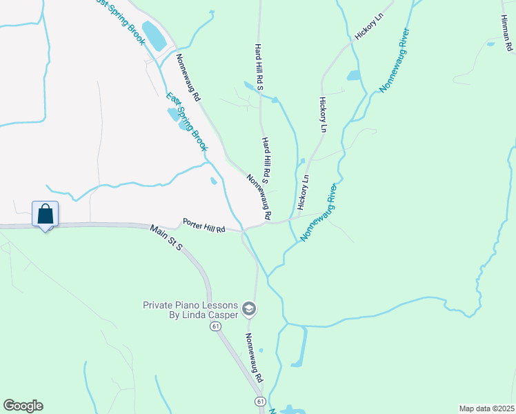 map of restaurants, bars, coffee shops, grocery stores, and more near 500 Nonnewaug Road in Bethlehem