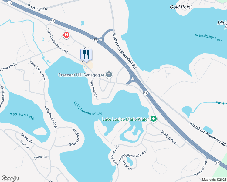 map of restaurants, bars, coffee shops, grocery stores, and more near 66 Crescent Circle in Rock Hill