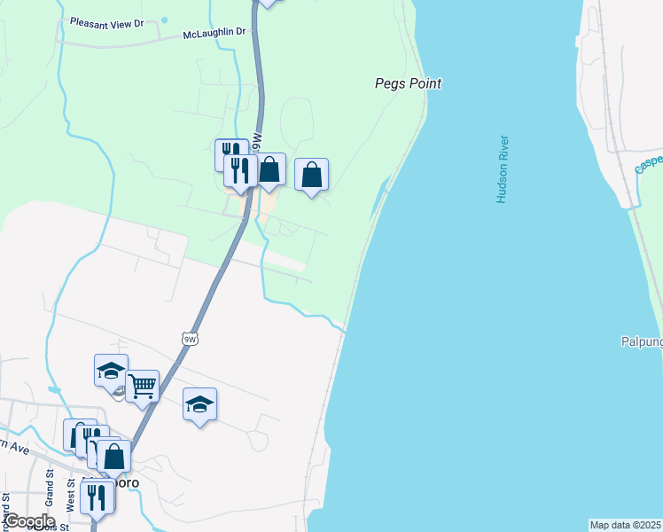 map of restaurants, bars, coffee shops, grocery stores, and more near 53 Herman Drive in Marlboro