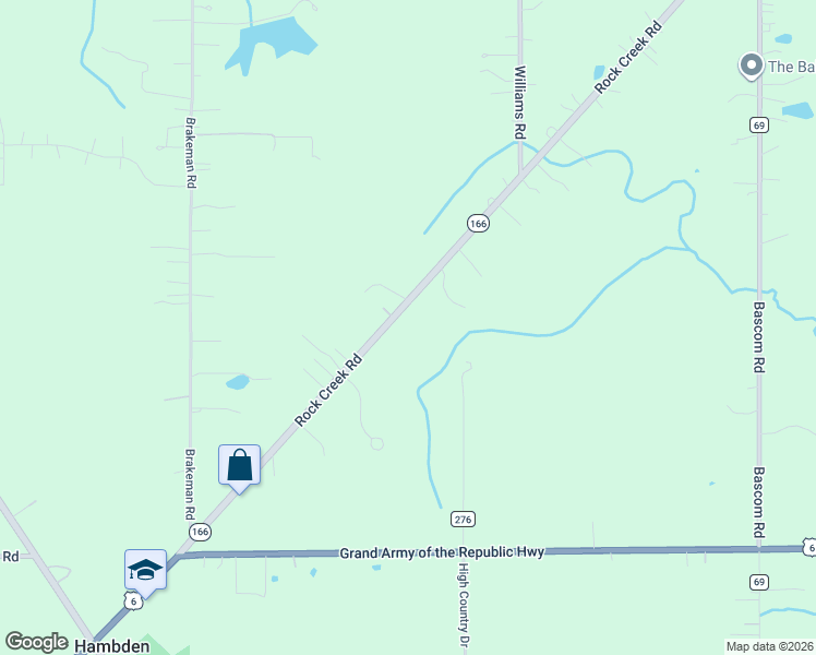 map of restaurants, bars, coffee shops, grocery stores, and more near 14181 Rock Creek Road in Chardon