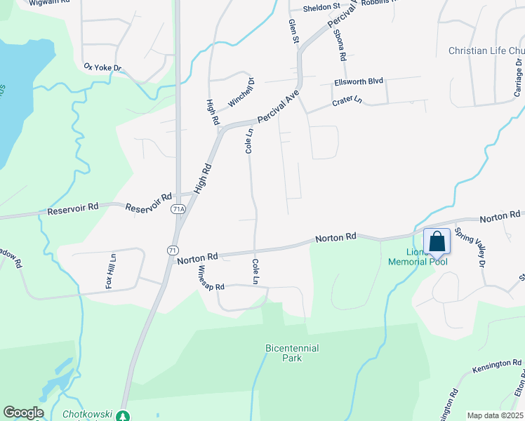 map of restaurants, bars, coffee shops, grocery stores, and more near 149 Cole Lane in Berlin