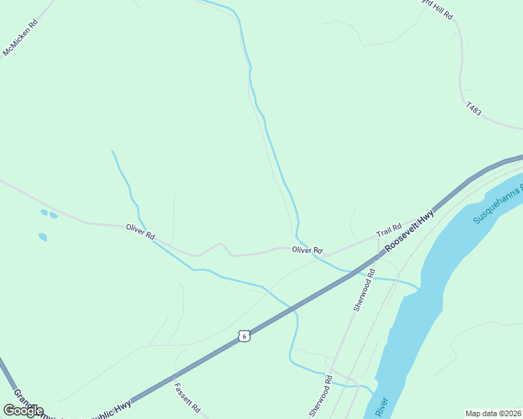 map of restaurants, bars, coffee shops, grocery stores, and more near 971 Oliver Road in Meshoppen