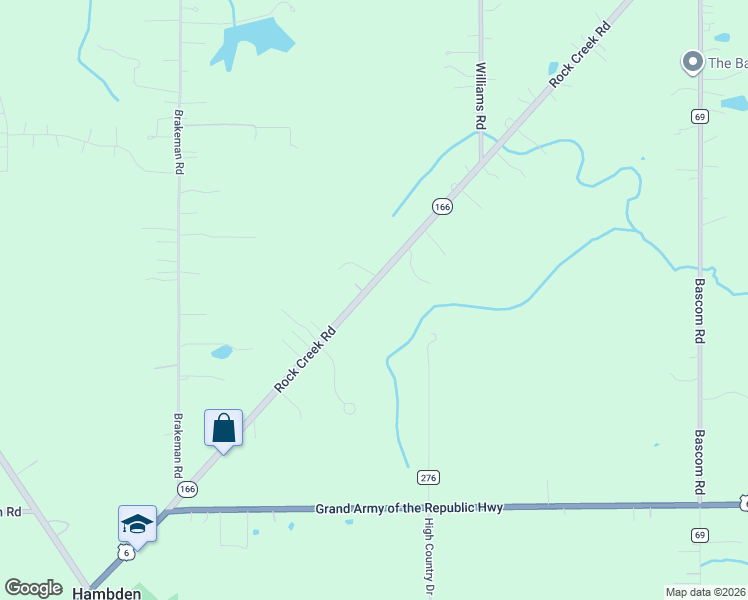 map of restaurants, bars, coffee shops, grocery stores, and more near 14181 Rock Creek Road in Chardon