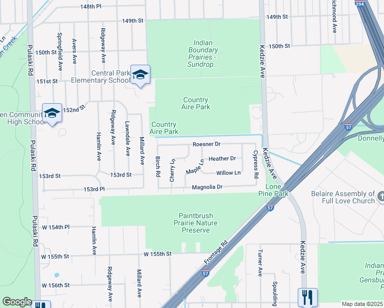 map of restaurants, bars, coffee shops, grocery stores, and more near 15315 Cherry Lane in Markham