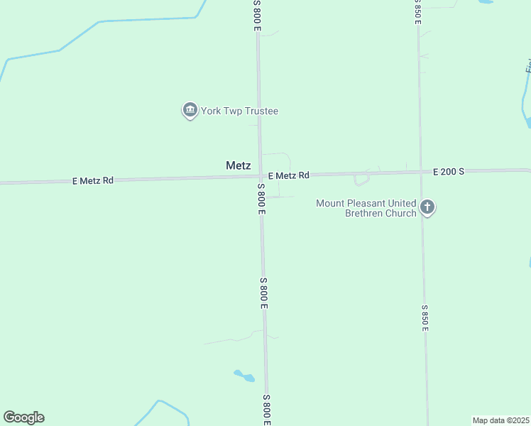 map of restaurants, bars, coffee shops, grocery stores, and more near 2075 South 800 East in Angola