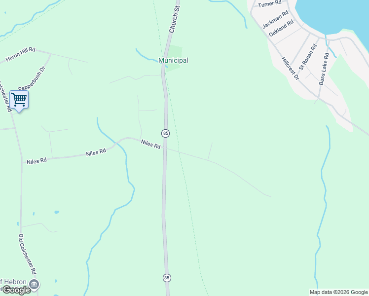 map of restaurants, bars, coffee shops, grocery stores, and more near 19 Crouch Road in Hebron