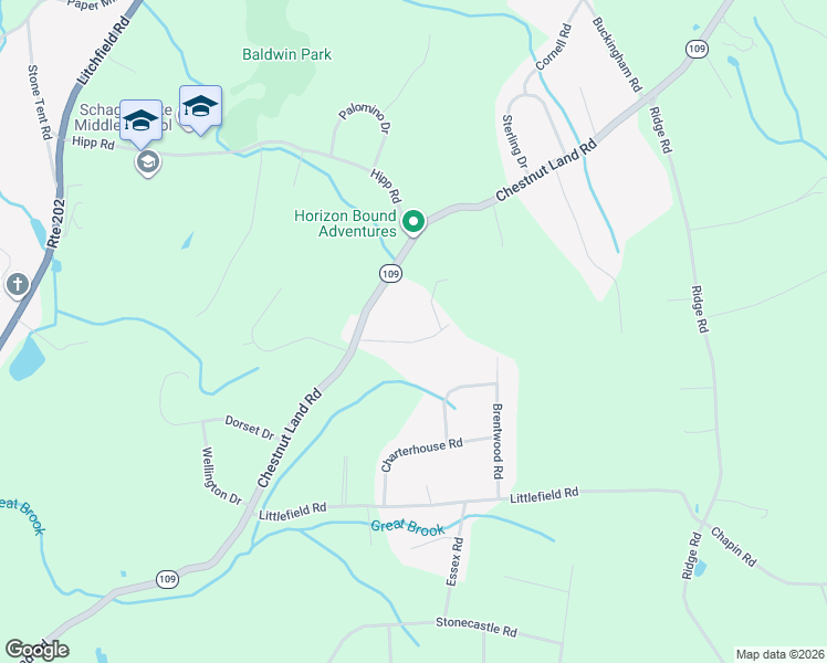 map of restaurants, bars, coffee shops, grocery stores, and more near 3 Western View Road in New Milford