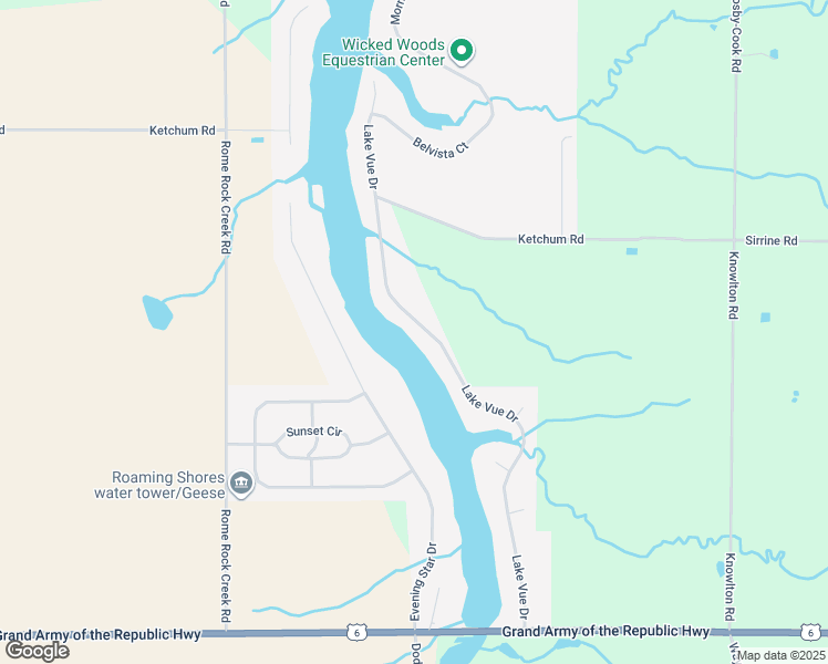 map of restaurants, bars, coffee shops, grocery stores, and more near 1434 Lake Vue Drive in Roaming Shores
