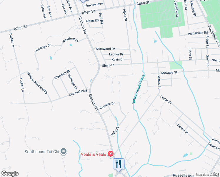 map of restaurants, bars, coffee shops, grocery stores, and more near 312 West McCabe Street in Dartmouth