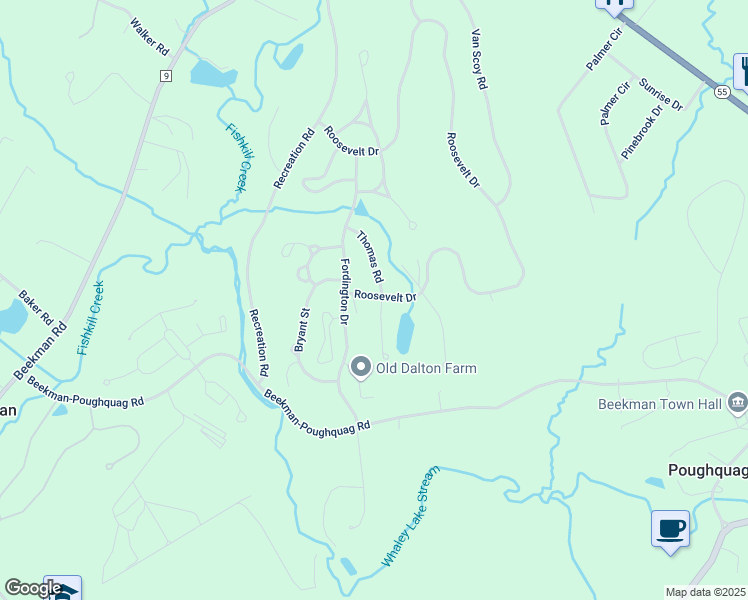 map of restaurants, bars, coffee shops, grocery stores, and more near 2 Equestrian Way in Poughquag