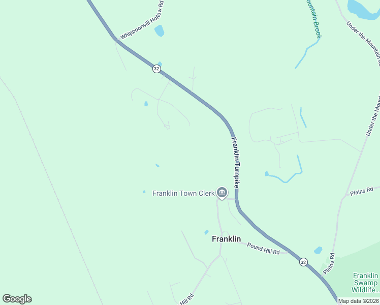 map of restaurants, bars, coffee shops, grocery stores, and more near Highway 32 in Franklin