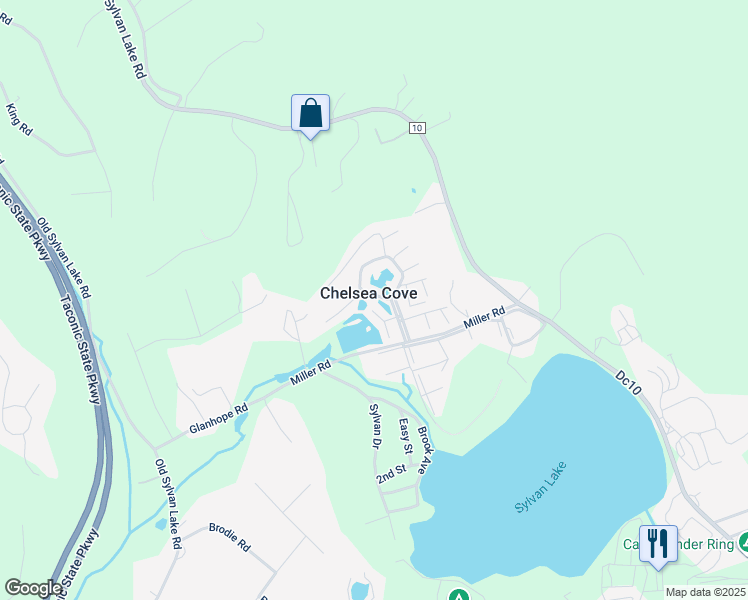 map of restaurants, bars, coffee shops, grocery stores, and more near 8001 Chelsea Cove North in Hopewell Junction