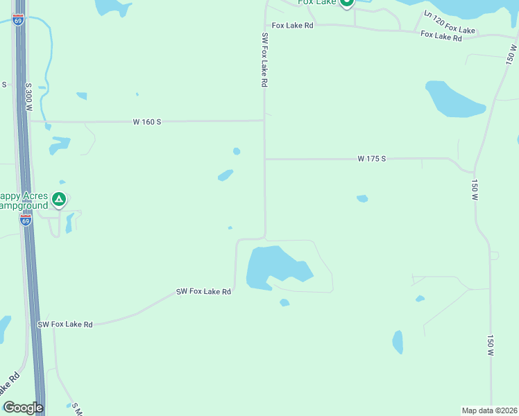 map of restaurants, bars, coffee shops, grocery stores, and more near 1905 Southwest Fox Lake Road in Angola