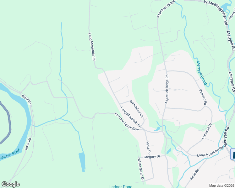 map of restaurants, bars, coffee shops, grocery stores, and more near 2 North Valley Road in New Milford