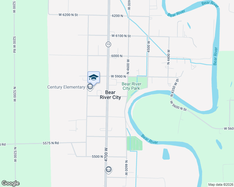 map of restaurants, bars, coffee shops, grocery stores, and more near 4630 West 5800 North Street in Bear River City
