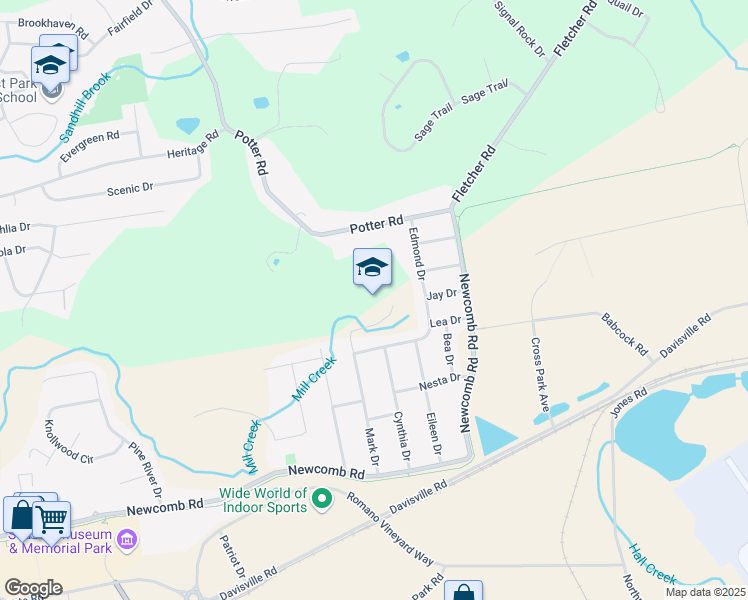 map of restaurants, bars, coffee shops, grocery stores, and more near 166 Mark Drive in North Kingstown