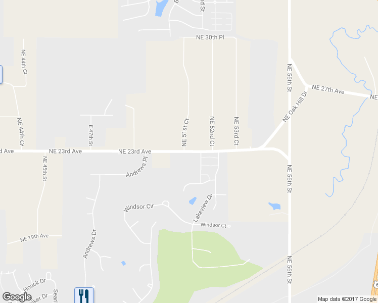 map of restaurants, bars, coffee shops, grocery stores, and more near 5125 Northeast 23rd Avenue in Des Moines