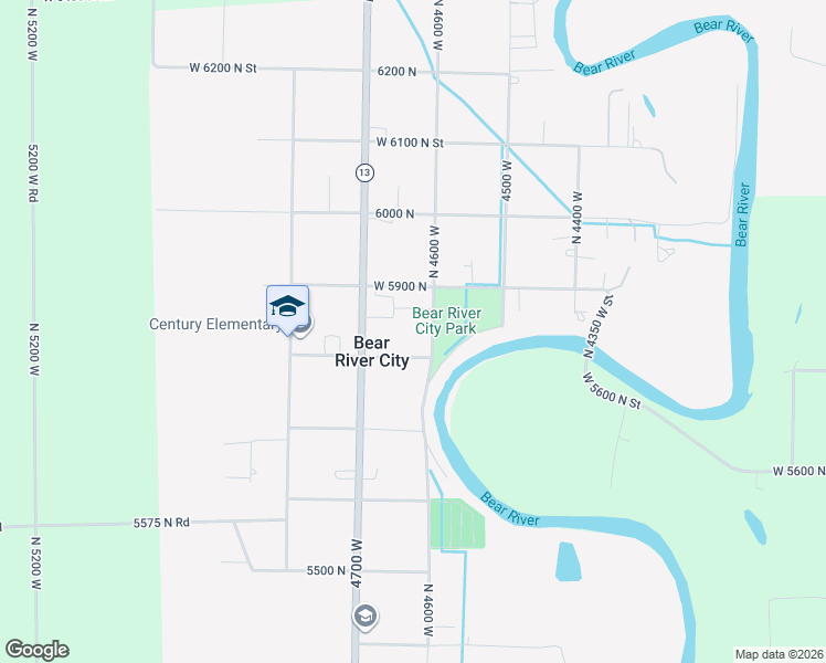 map of restaurants, bars, coffee shops, grocery stores, and more near 4630 West 5800 North Street in Bear River City