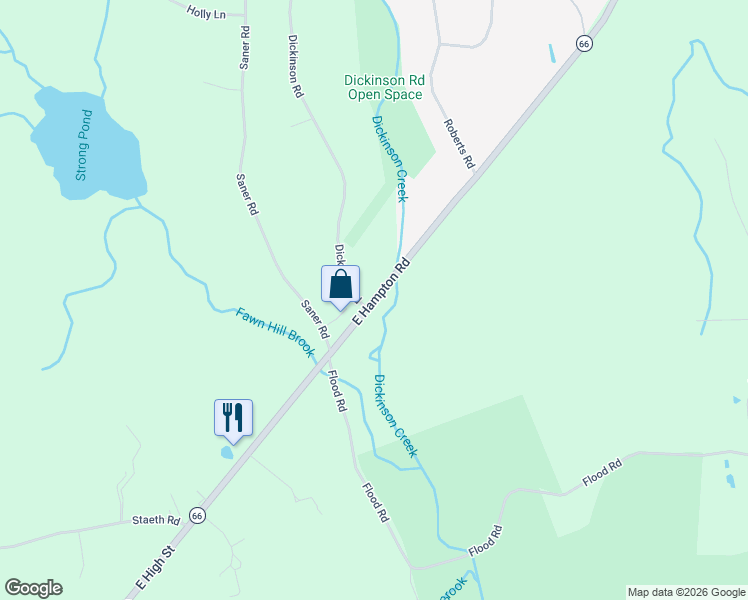 map of restaurants, bars, coffee shops, grocery stores, and more near 151 East Hampton Road in Marlborough