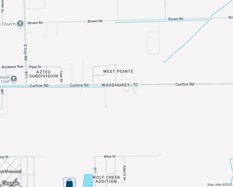 map of restaurants, bars, coffee shops, grocery stores, and more near 3846 Curtice Road in Northwood