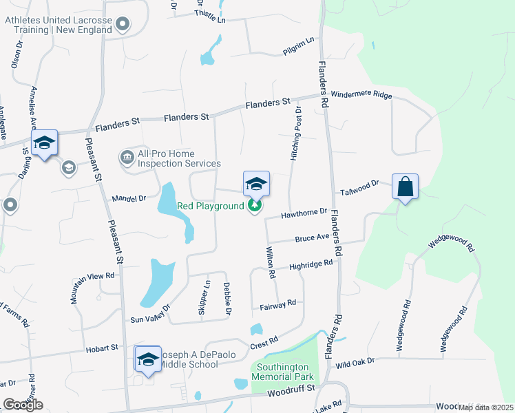 map of restaurants, bars, coffee shops, grocery stores, and more near 100 Victoria Drive in Southington