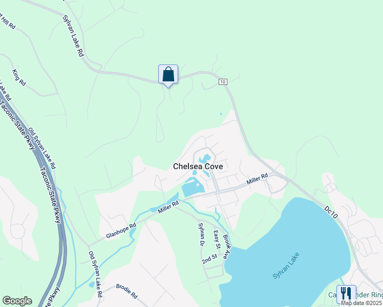 map of restaurants, bars, coffee shops, grocery stores, and more near 7104 Chelsea Cove North in Hopewell Junction