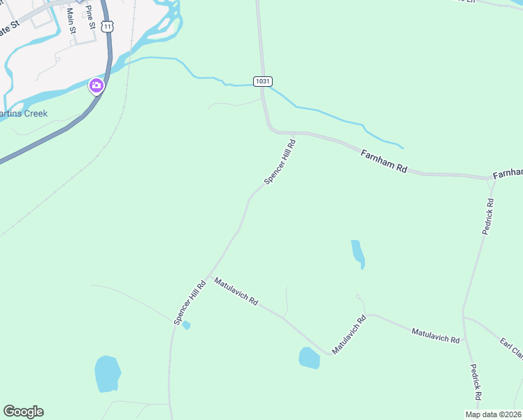 map of restaurants, bars, coffee shops, grocery stores, and more near 672 Spencer Hill Road in Nicholson