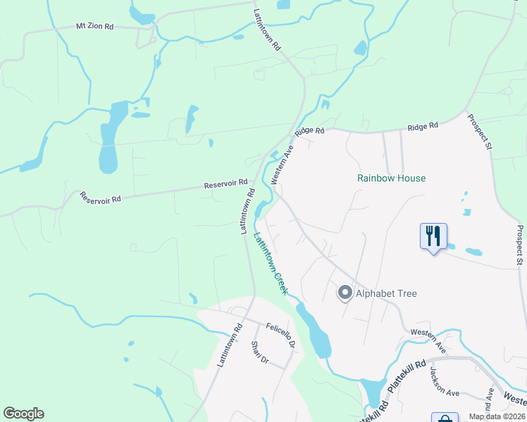 map of restaurants, bars, coffee shops, grocery stores, and more near 10 Albertson Road in Marlboro