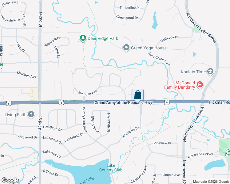 map of restaurants, bars, coffee shops, grocery stores, and more near 13315 Rocklyn Drive in Urbandale
