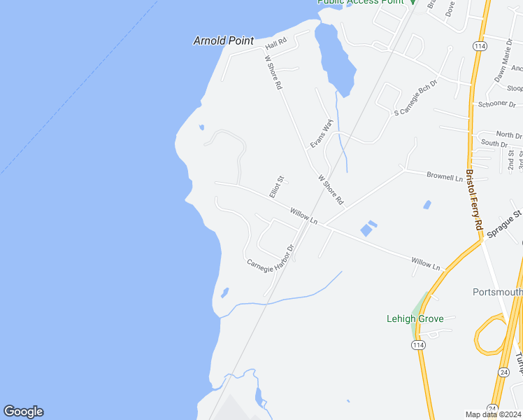 map of restaurants, bars, coffee shops, grocery stores, and more near 1 Tower Drive in Portsmouth