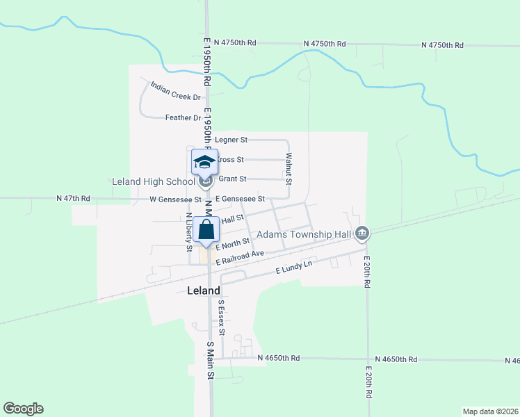 map of restaurants, bars, coffee shops, grocery stores, and more near 230 North Elm Street in Leland