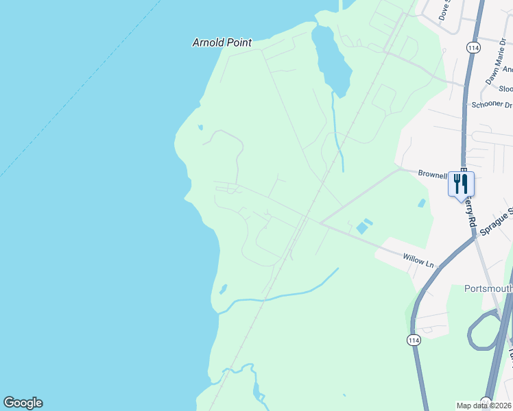 map of restaurants, bars, coffee shops, grocery stores, and more near 1 Tower Drive in Portsmouth