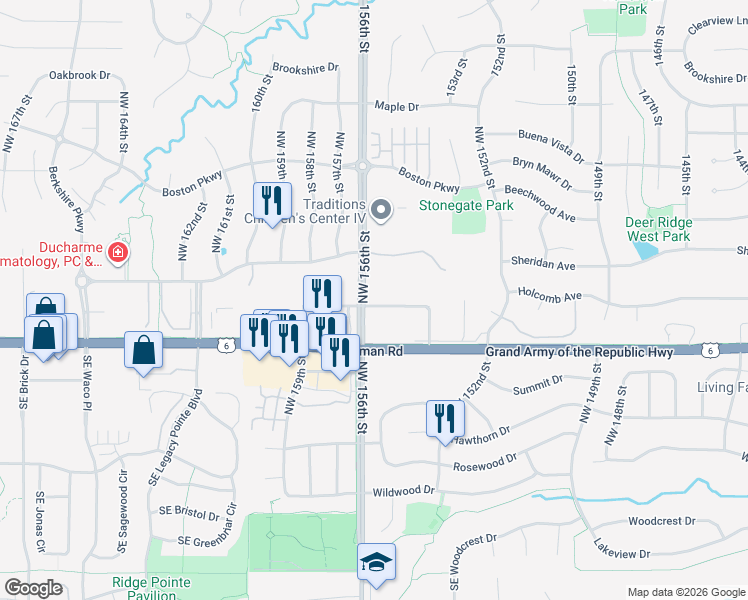 map of restaurants, bars, coffee shops, grocery stores, and more near 15520 Emerald Isle Drive in Clive