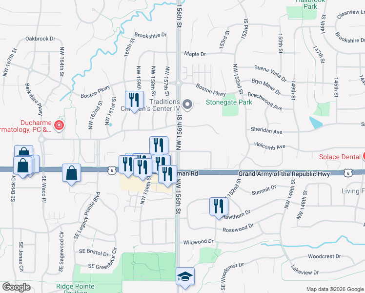 map of restaurants, bars, coffee shops, grocery stores, and more near 15520 Emerald Isle Drive in Clive