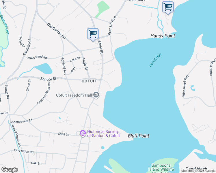 map of restaurants, bars, coffee shops, grocery stores, and more near 33 Oyster Place in Barnstable