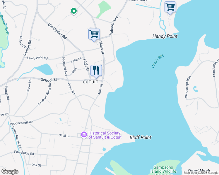 map of restaurants, bars, coffee shops, grocery stores, and more near 1 Oyster Place in Barnstable