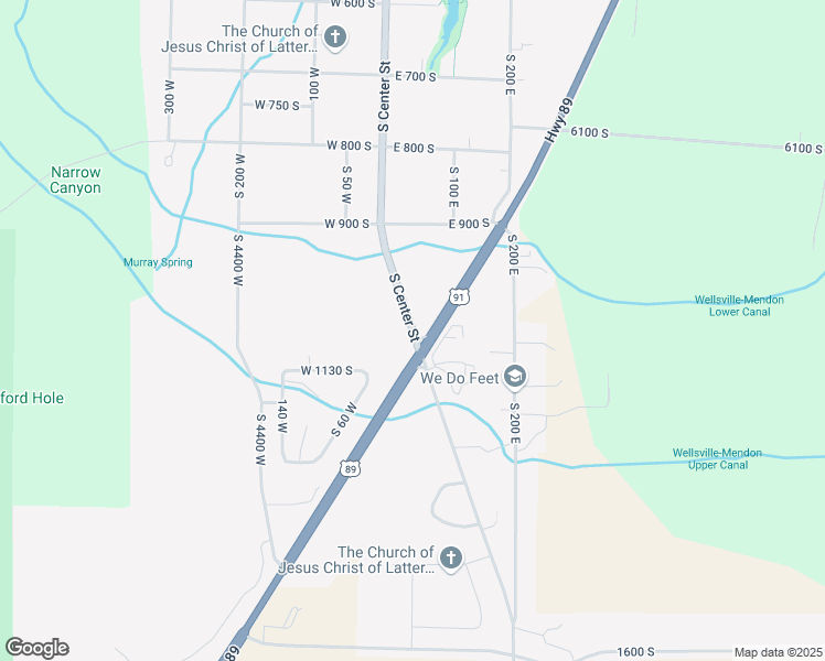 map of restaurants, bars, coffee shops, grocery stores, and more near 1150 South Center Street in Wellsville