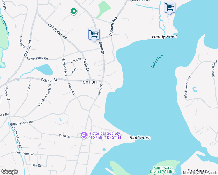 map of restaurants, bars, coffee shops, grocery stores, and more near 1 Oyster Place in Barnstable