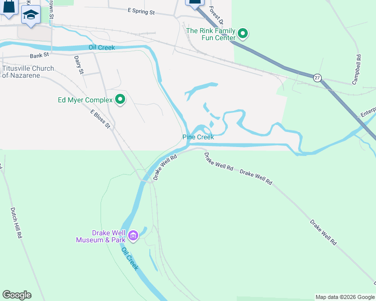 map of restaurants, bars, coffee shops, grocery stores, and more near in Titusville