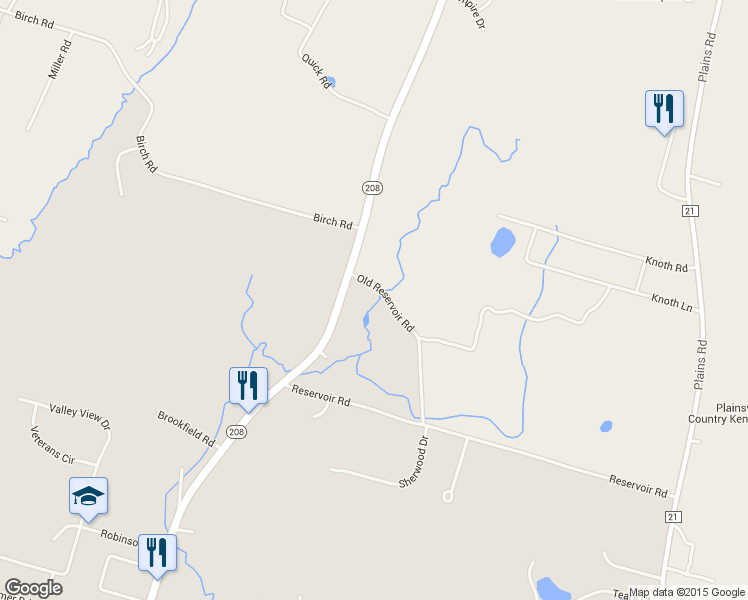 map of restaurants, bars, coffee shops, grocery stores, and more near 265 Old Reservoir Road in Wallkill