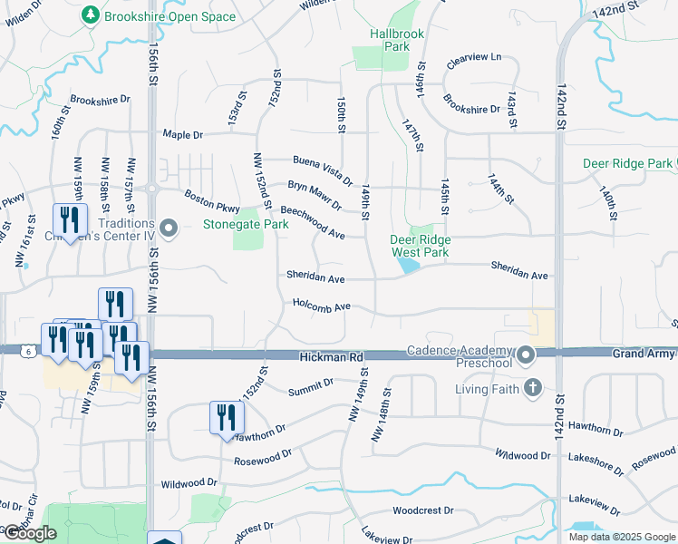 map of restaurants, bars, coffee shops, grocery stores, and more near 14946 Sheridan Circle in Clive