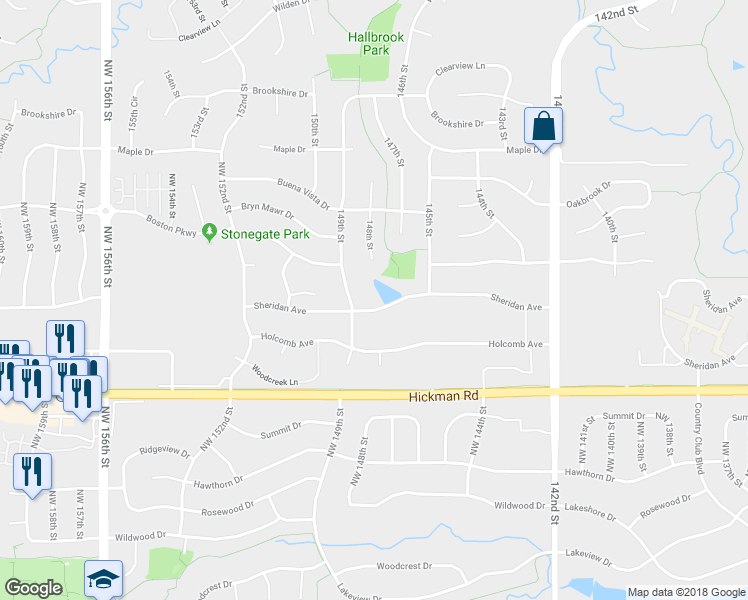 map of restaurants, bars, coffee shops, grocery stores, and more near 14709 Sheridan Avenue in Urbandale