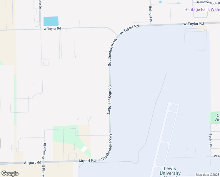 map of restaurants, bars, coffee shops, grocery stores, and more near 195 Southcreek Parkway in Romeoville