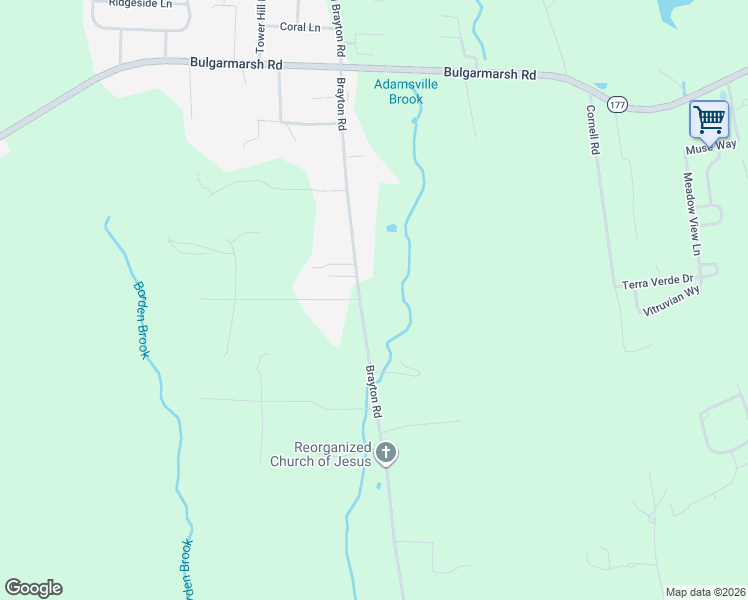 map of restaurants, bars, coffee shops, grocery stores, and more near 300-326 Brayton Road in Tiverton