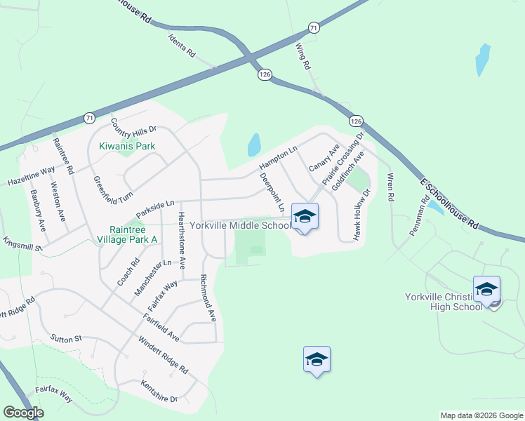 map of restaurants, bars, coffee shops, grocery stores, and more near 872 Prairie Crossing Drive in Yorkville