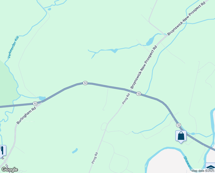 map of restaurants, bars, coffee shops, grocery stores, and more near 3016 Highway 52 in Pine Bush